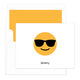 White Cool Emoji Folded Note Cards Image 3 of 3